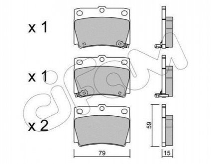 822-484-0 CIFAM CIFAM MITSUBISHI Тормозные колодки задн.Pajero Sport 98-