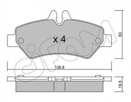 822-672-0 CIFAM CIFAM DB Тормозные колодки задн.Sprinter,VW Crafter 06-