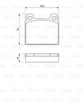 0986460111 BOSCH BOSCH Тормозные колодки дисковые (передние) VW T2 79-85