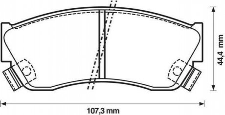 572179J Jurid JURID SUZUKI Тормозный колодки передние SWIFT 1.3 83-89