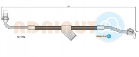 13.1232 ADRIAUTO ADRIAUTO FORD Шланг тормозной передн. прав. Transit 86-
