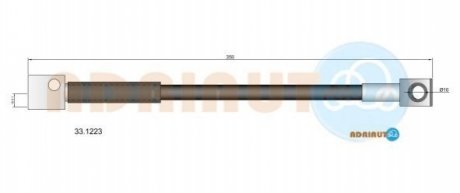 33.1223 ADRIAUTO ADRIAUTO OPEL Шланг тормозной передн. лев. Kadett E -92
