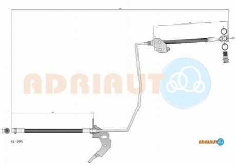 33.1270 ADRIAUTO ADRIAUTO OPEL Шланг тормозной зад. лев. Astra H, Meriva