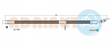 52.1267 ADRIAUTO ADRIAUTO TOYOTA Шланг торм. передн. прав. RAV 4 I 94-