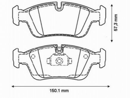 571959J Jurid JURID BMW Тормозные колодки передние E36,46 316-325 98-