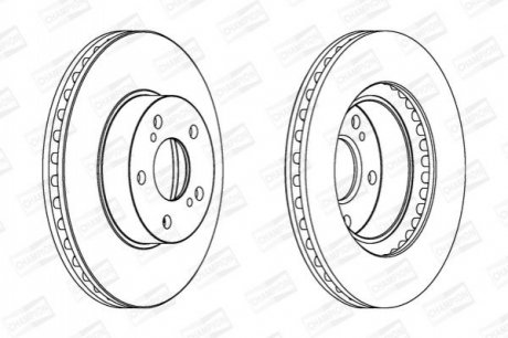 561666CH CHAMPION CHAMPION SUBARU Диск тормозной задн.Impreza ,Legacy 92-