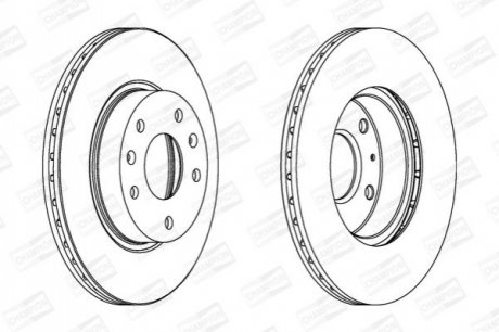 562225CH CHAMPION CHAMPION LANDROVER Диск тормозной передн.Freelander 00-