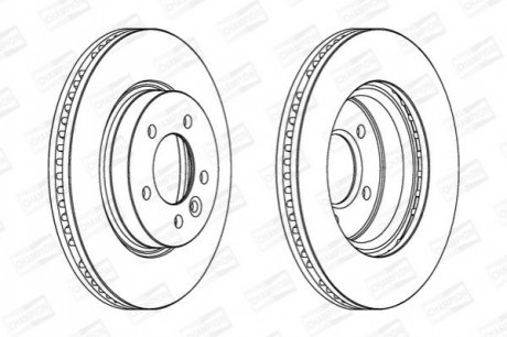 562666CH-1 CHAMPION CHAMPION LANDROVER Диск тормозной передн.Discovery 04-