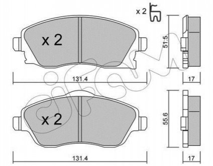 822-340-0 CIFAM CIFAM OPEL Тормозные колодки передн.Corsa C 1,0-1,8 00-