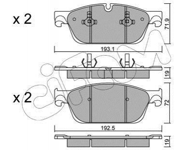 822-967-0 CIFAM CIFAM DB Колодки тормозные передн. M/GL-Class W166 12-