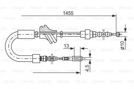 1987477062 BOSCH BOSCH VW Трос ручн.тормоза лев./прав. AUDI 100/200 -90