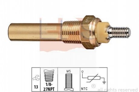 1.830.135 EPS EPS FORD Датчик температуры воды Sierra,Scorpio желтый
