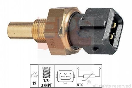 1.830.165 EPS EPS FORD Датчик температуры воды 1.6-2.0 /ZETEC/черный