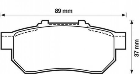 572134J Jurid JURID HONDA Колодки тормозные задні Civic 1,5/1,6 90-