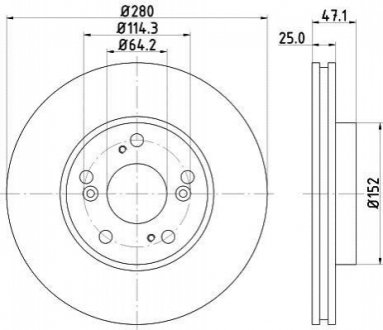 MDC1738 MINTEX MINTEX HONDA Диск тормозной передн. ACCORD SEDAN 2.0I