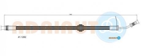 41.1282 ADRIAUTO ADRIAUTO RENAULT Шланг тормозной пер. нижн. Master -06