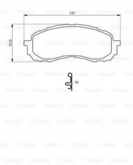 0986494373 BOSCH BOSCH SUBARU Тормозные колодки передн. Impreza 1.5 08-