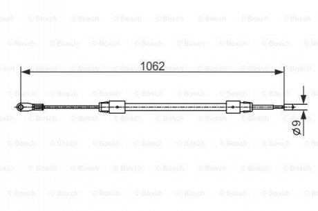 1987482538 BOSCH BOSCH DB Трос ручного тормоза A140-170D 98-задн. прав.