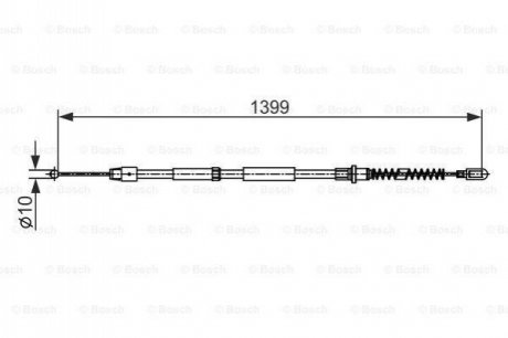 1987482539 BOSCH BOSCH DB Трос ручного тормоза зад. прав./лев. Sprinter