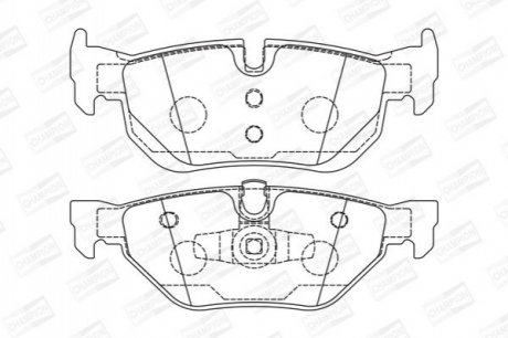 573139CH CHAMPION CHAMPION BMW Гальмівні колодки задн.3 E90 04-,X1/3 09-