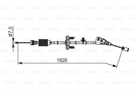 1987482795 BOSCH Трос ручного гальма