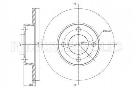 800-054 CIFAM CIFAM VW Диск тормозной передний Audi,VW,Seat (239*10)