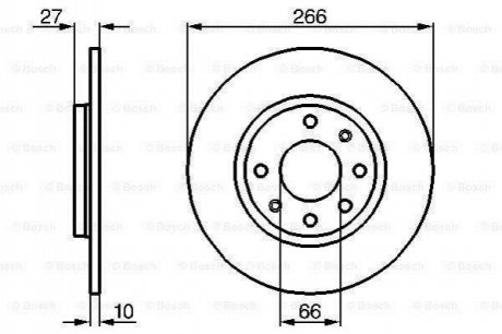 0986478090 BOSCH BOSCH CITROEN Диск тормозной BX 81-, PEUGEOT 405 87-