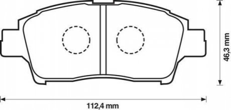 572404J Jurid JURID TOYOTA Тормозные колодки передние YARIS 1.3 99-