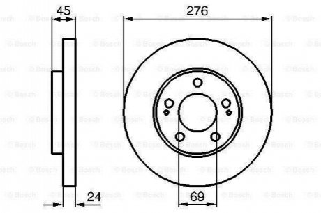 0986479035 BOSCH BOSCH тормозной диск пер. Mitsubishi Space Wagon -04