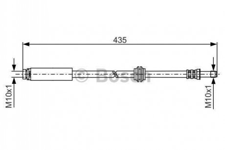 1987481159 BOSCH BOSCH FORD Шланг тормозной задний Focus II, C-Max 04-