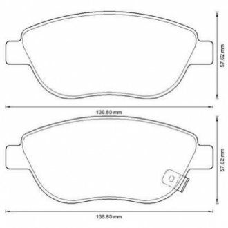 573308J Jurid JURID OPEL Тормозные колодки передн.Corsa D, FIAT 500