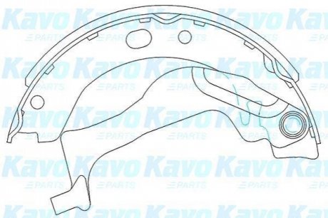 KBS-9909 KAVO KAVO PARTS TOYOTA Колодки ручного тормоза Corolla 02-