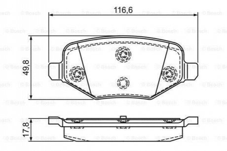 0986495385 BOSCH BOSCH FORD Колодки торм. задн. Explorer (USA) 3.5 10-