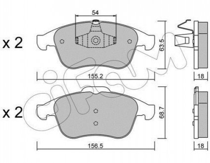 822-803-0 CIFAM CIFAM RENAULT Тормозные колодки передн.Laguna III 07-