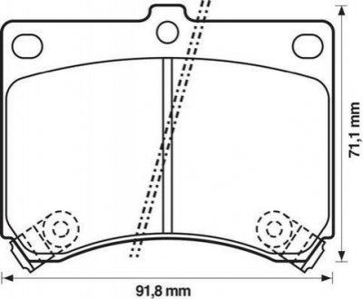 572146J Jurid JURID MAZDA Тормозный колодки передние 323 1.9 89-94