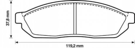 572250J Jurid JURID Колодки тормозные передние CIVIC 1,2/1,3 83-87