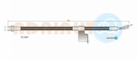 10.1247 ADRIAUTO ADRIAUTO HYUNDAI Шланг тормозной пер. лев.Matrix 01-