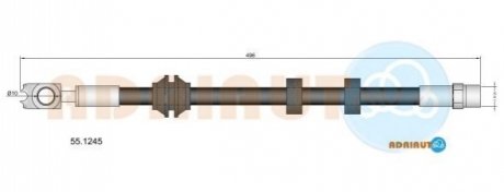 55.1245 ADRIAUTO ADRIAUTO VW Шланг тормозной пер.Golf III 1.8/2.0/2.9