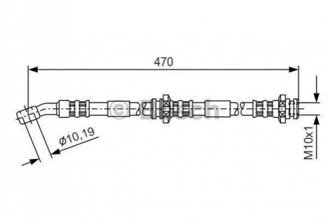 1987481149 BOSCH BOSCH NISSAN шланг тормозной передний.MICRA II 92-