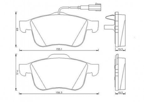 573173J Jurid JURID FIAT Тормозн.колодки передн.Alfa Romeo 159 05-