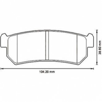 573216J Jurid JURID CHEVROLET Тормозные колодки задні Lacetti 04-