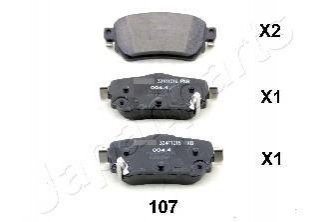 PP-107AF JAPANPARTS JAPANPARTS NISSAN Тормозные колодки задн.Qashqai 13-