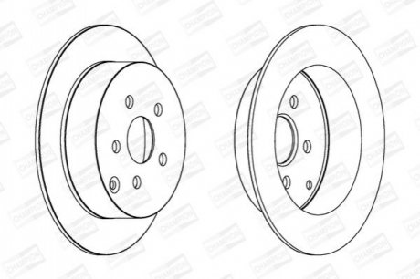 563037CH CHAMPION CHAMPION TOYOTA Диск тормозной задн.Celica T23 99-05