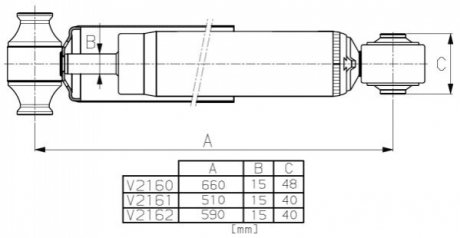 V2162 MONROE MONROE FORD Амортизатор Van-Magnum задн. TRANSIT 13-