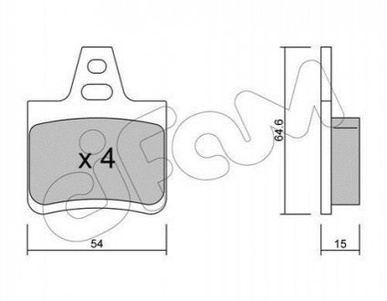 822-285-0 CIFAM CIFAM CITROEN Тормозные колодки задні Xantia,XM 89-