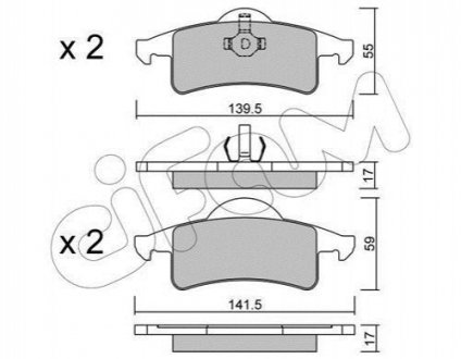 822-526-0 CIFAM CIFAM JEEP Тормозные колодки задн.Grand Cherokee 98-