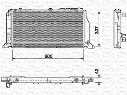 350213406000 MAGNETI MARELLI MAGNETI MARELLI Радиатор AUDI 80 D/TD [350213406000]