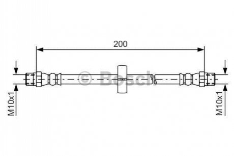 1987476219 BOSCH BOSCH AUDI Шланг тормозной задн. лев 80 -91, 90,100