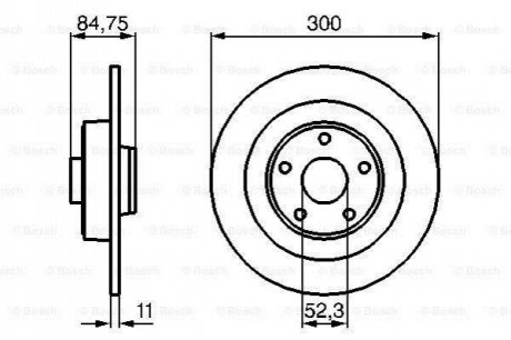 0986479083 BOSCH BOSCH RENAULT Тормозной диск задний. ESPACE IV 02-