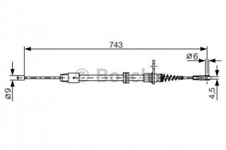 1987482329 BOSCH Трос ручного гальма